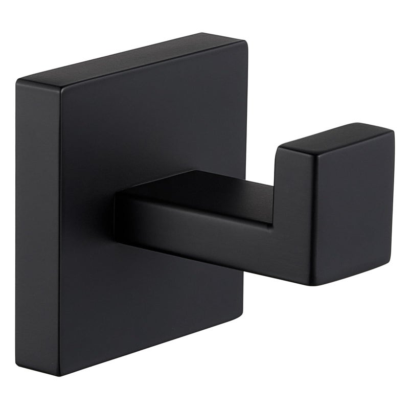 Angle Simple Towel Hook Matte Black, SUS 304 Stainless Steel Coat Robe Hook, Bathroom Hand Towel Hanger for Wall - Image 1